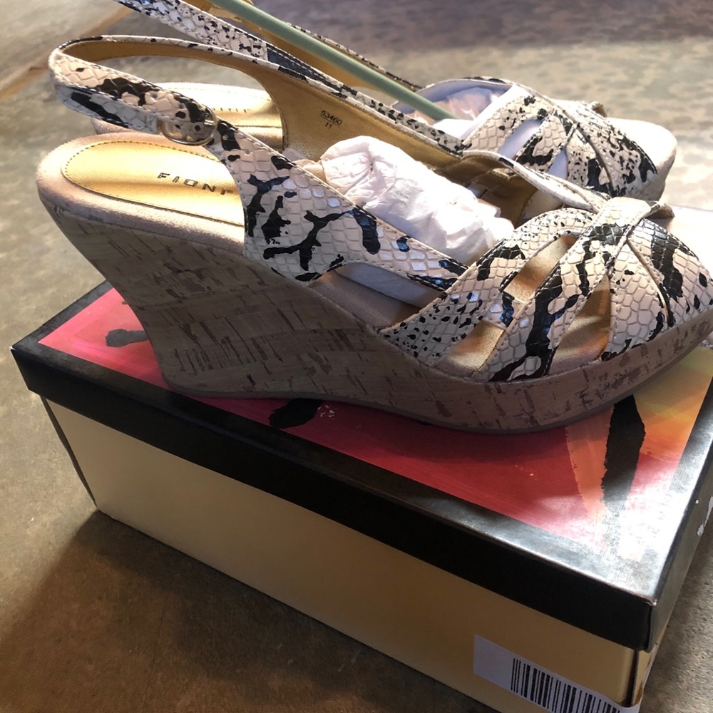 Brand New Snake Skin Slingback